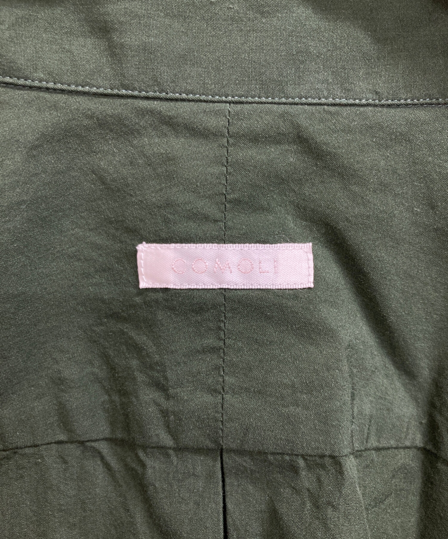 中古・古着通販】COMOLI (コモリ) シャツ グリーン サイズ:3｜ブランド 