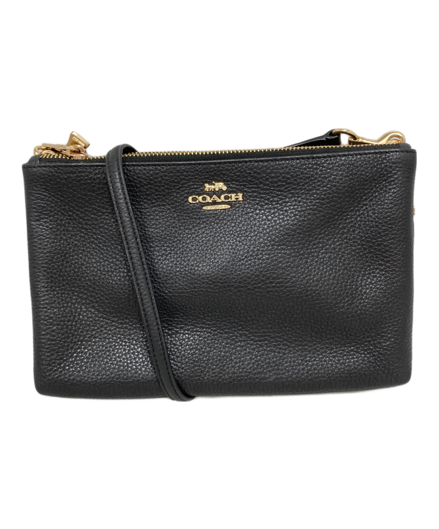 未使用級✨COACHコーチ ショルダーバッグ本革F34265 黒　タグ付 中古・古着通販】COACH (コーチ) ショルダーバッグ ブラック｜ブランド