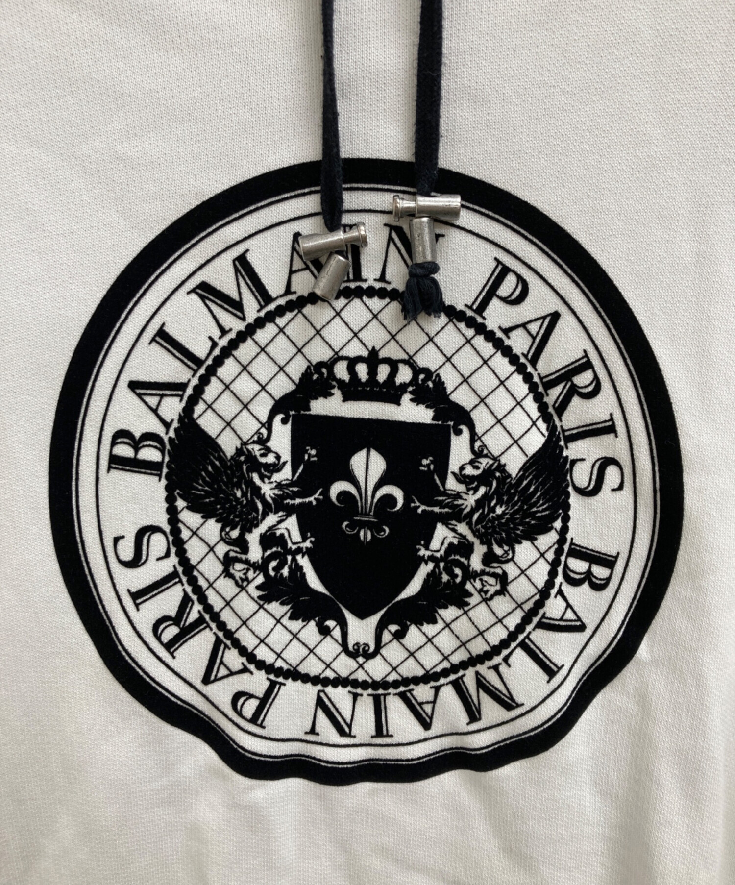 中古・古着通販】BALMAIN (バルマン) パーカー ホワイト サイズ:XS