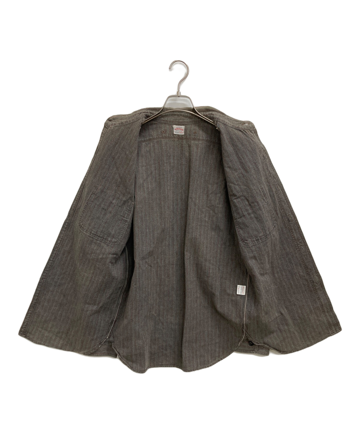 中古・古着通販】WAREHOUSE (ウエアハウス) シャンブレーシャツ グレー