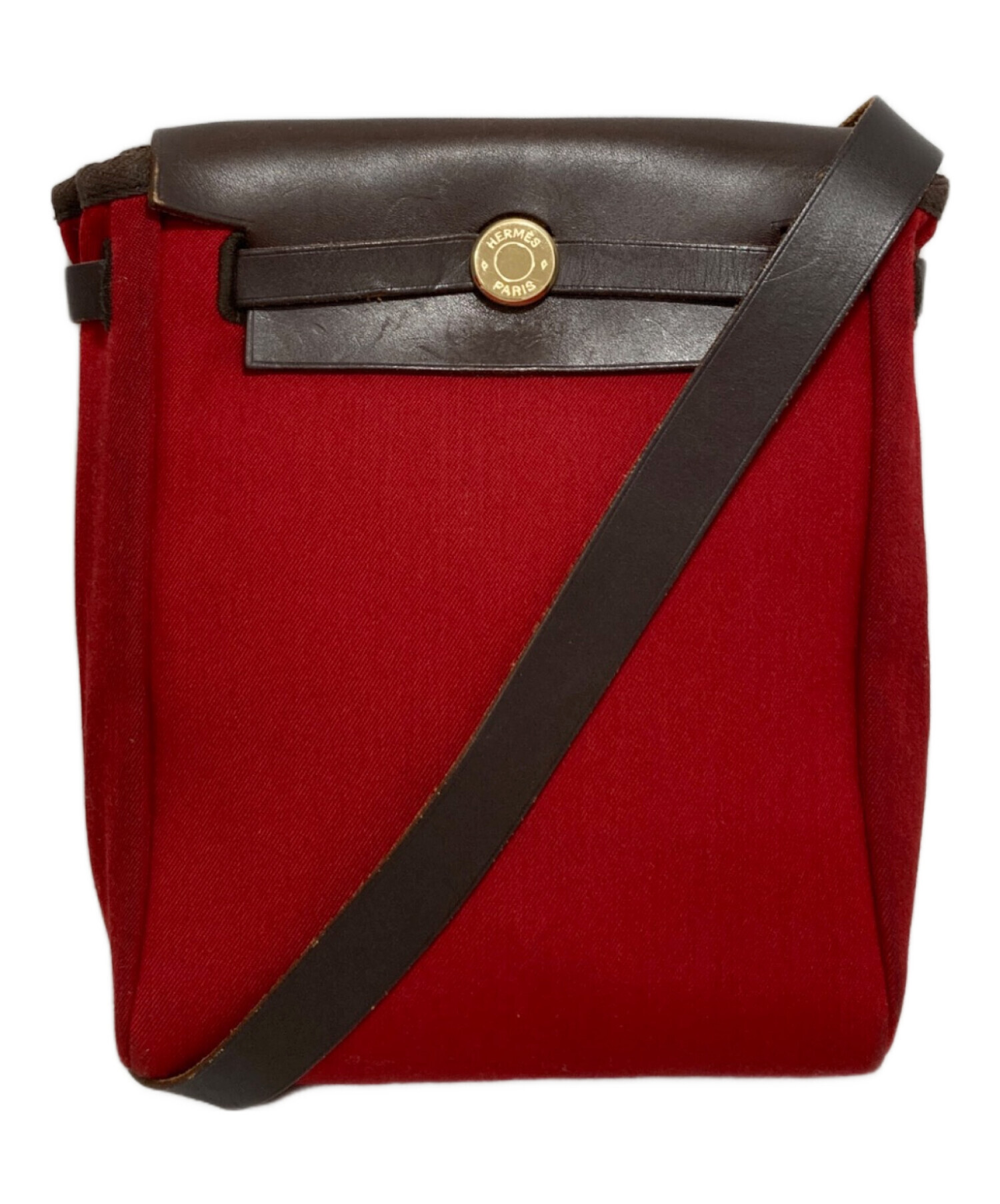 HERMES エルメス ショルダーバッグ  赤 【古着】【中古】【送料無料】 HERMES（エルメス）ショルダーバッグ 赤 サイズ:GM レディース