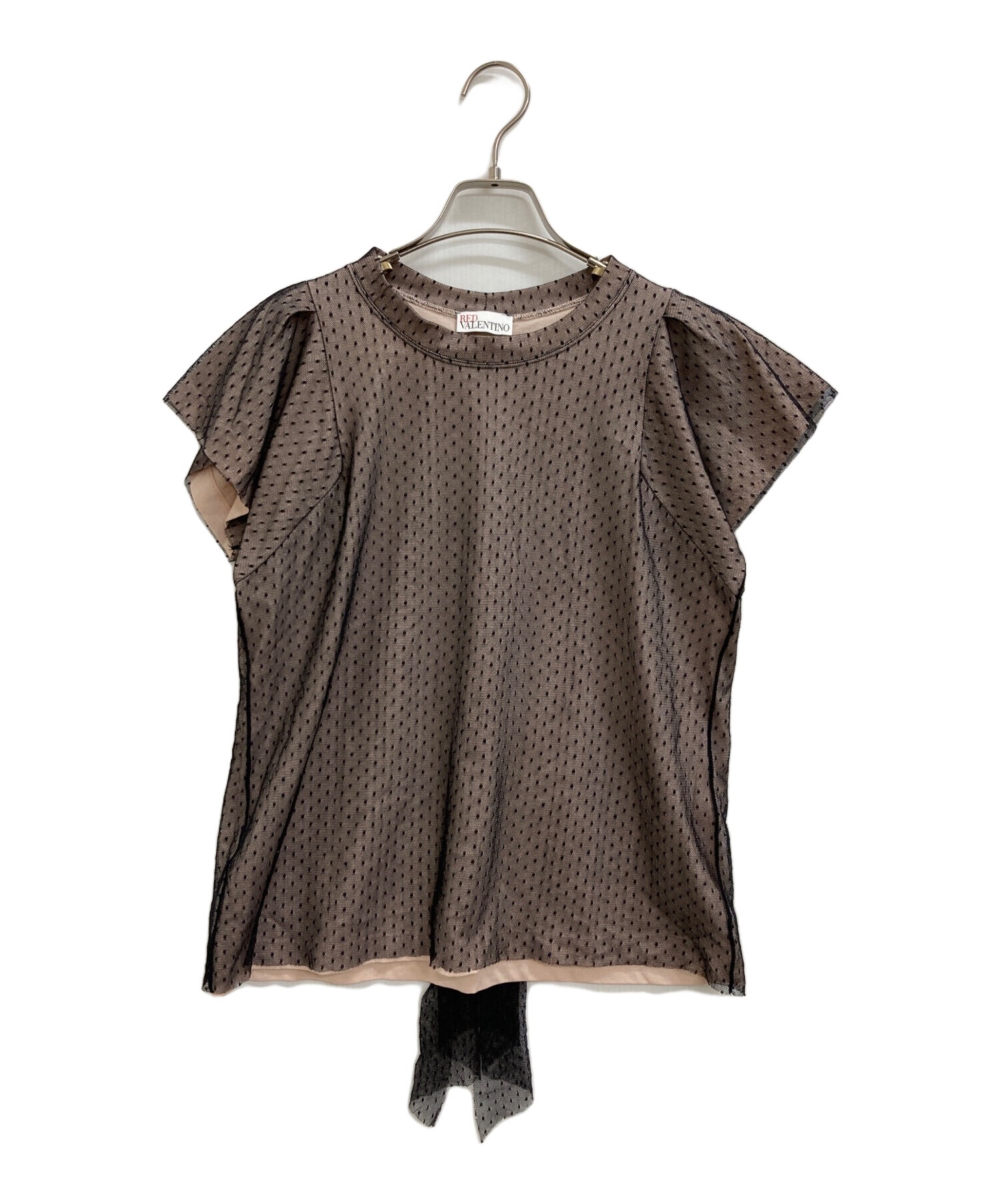 VALENTINO 半袖ニット ブラック ホワイト バレンチノ 半袖セーター レディース - VALENTINO 半袖ニット ブラック