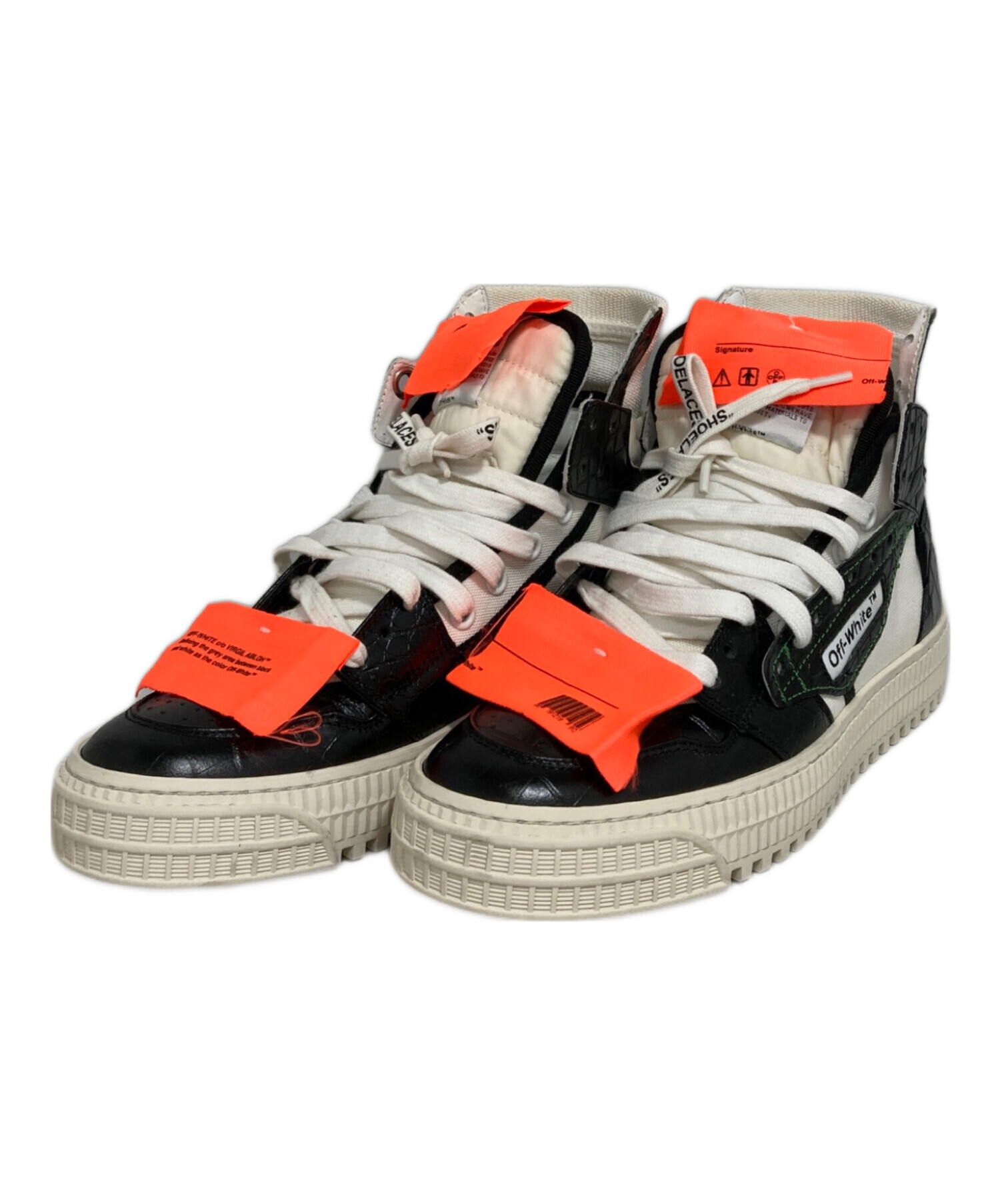 中古・古着通販】OFFWHITE (オフホワイト) スニーカー ブラック サイズ