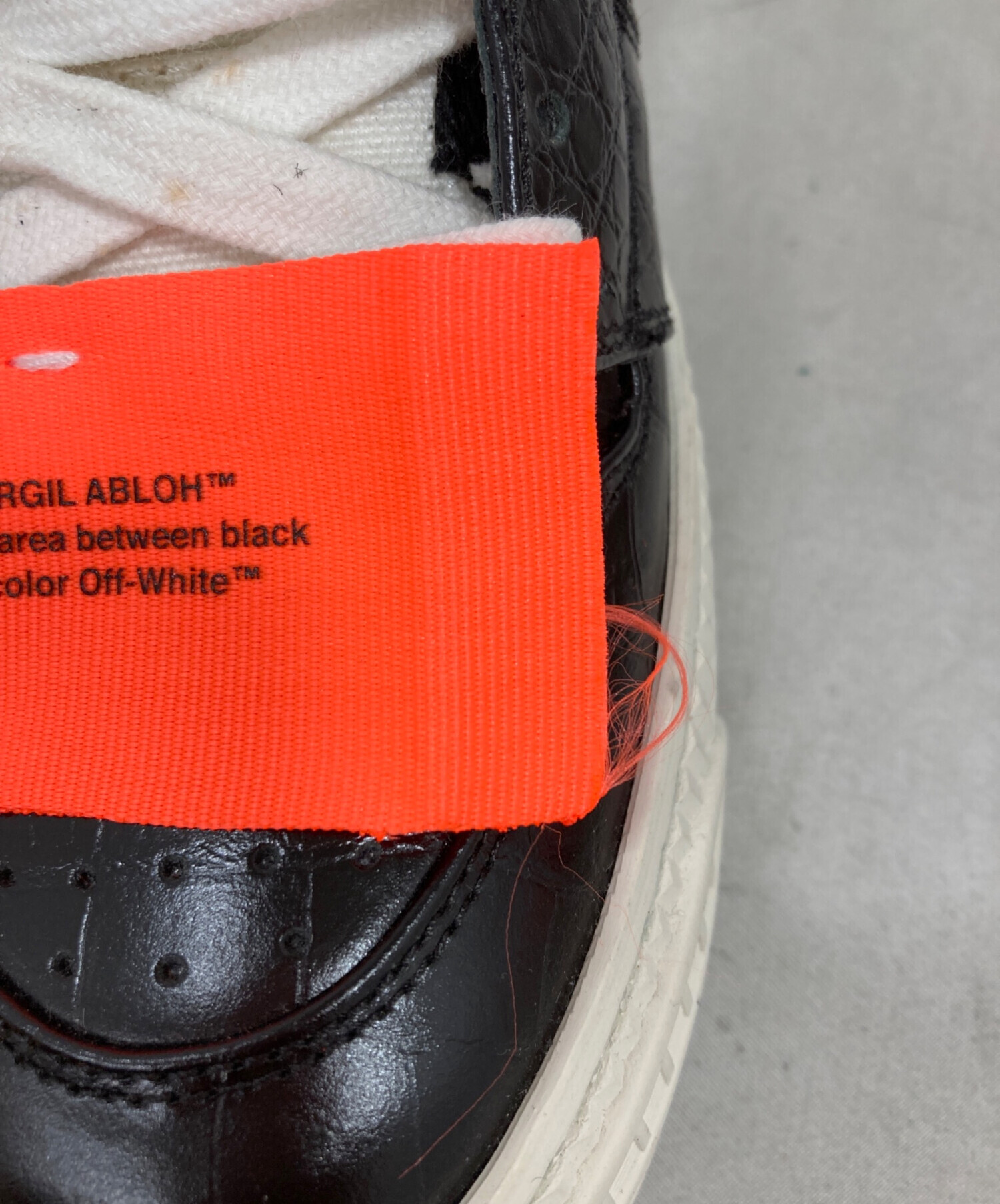 中古・古着通販】OFFWHITE (オフホワイト) スニーカー ブラック サイズ