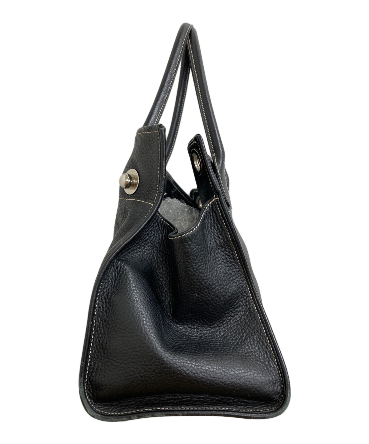 中古・古着通販】TOD'S (トッズ) ジレリ レザートートバッグ ブラック