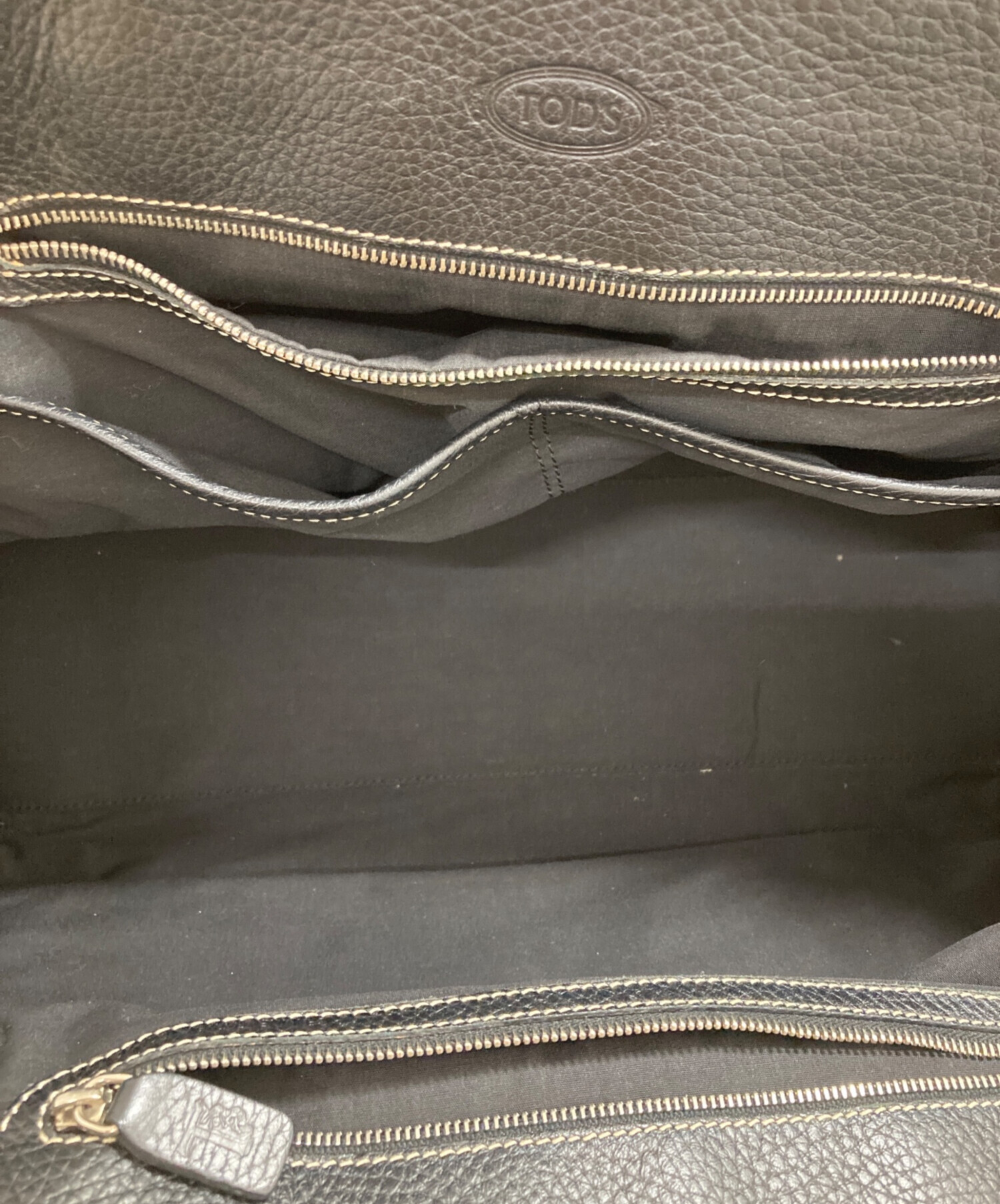 中古・古着通販】TOD'S (トッズ) ジレリ レザートートバッグ ブラック 中古・古着通販】TOD'S (トッズ) ジレリ レザートートバッグ ブラック