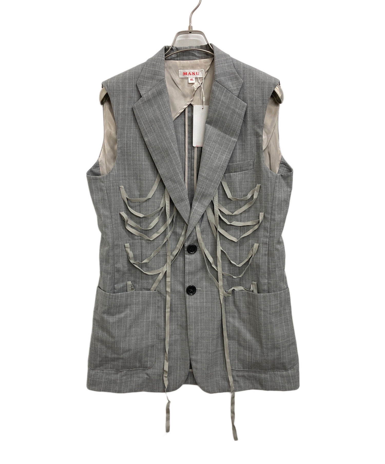 中古・古着通販】MASU (エムエーエスユー) BONE TAILORED VEST グレー 