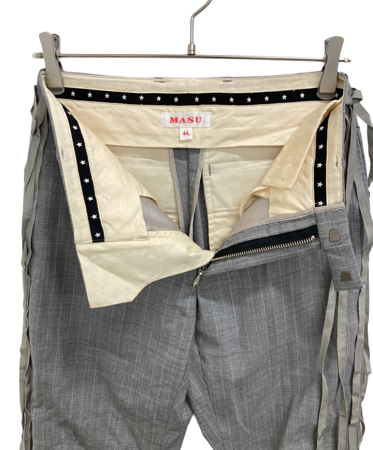 MASU bone trousers 23ss 44サイズ 中古・古着通販】masu (エムエーエスユー) BONE TROUSERS グレー
