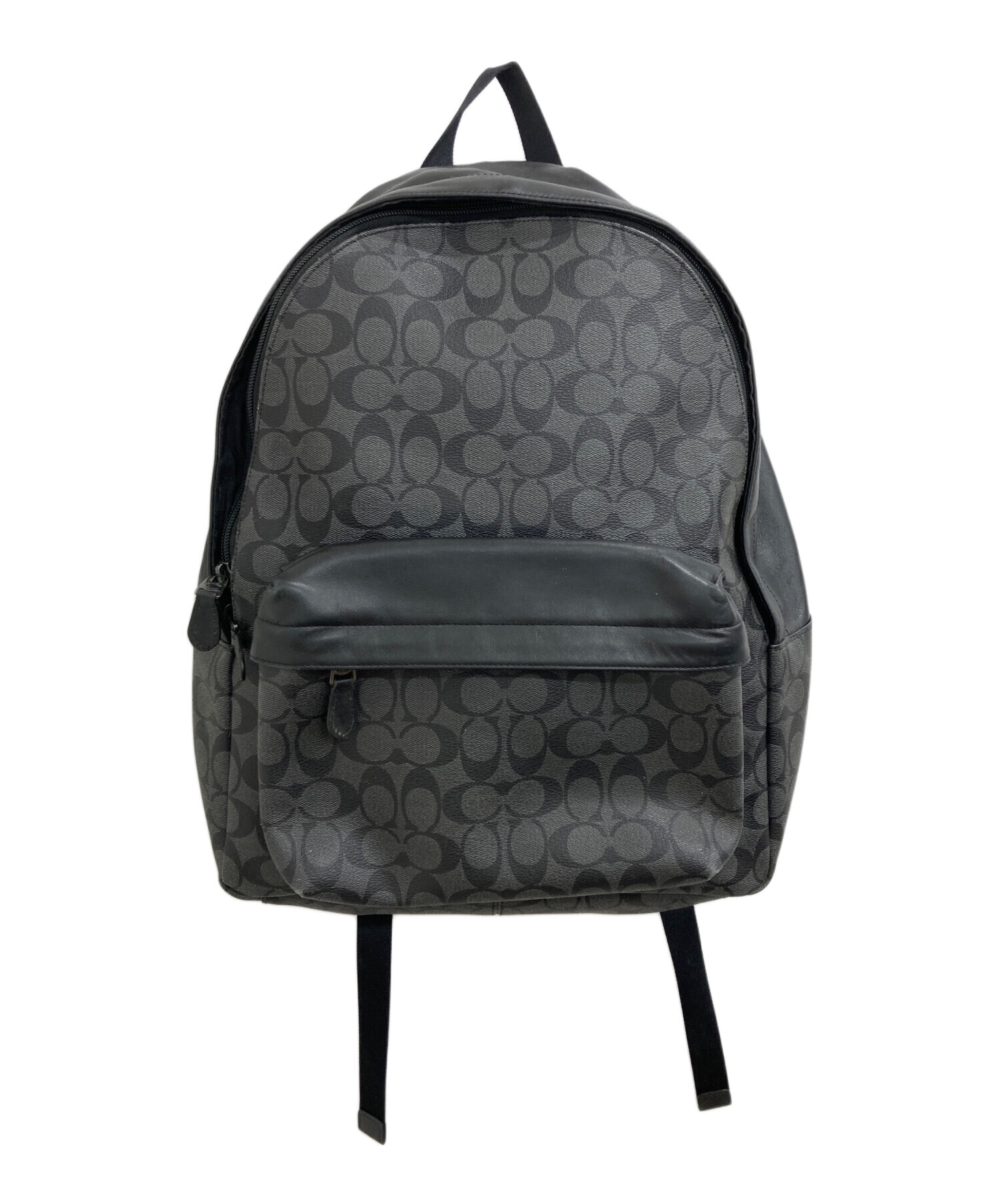 購入決定 COACH バックパック リュック F55398 ブラック グレー COACH】コーチ バックパック F55398 リュック・デイパック レザー