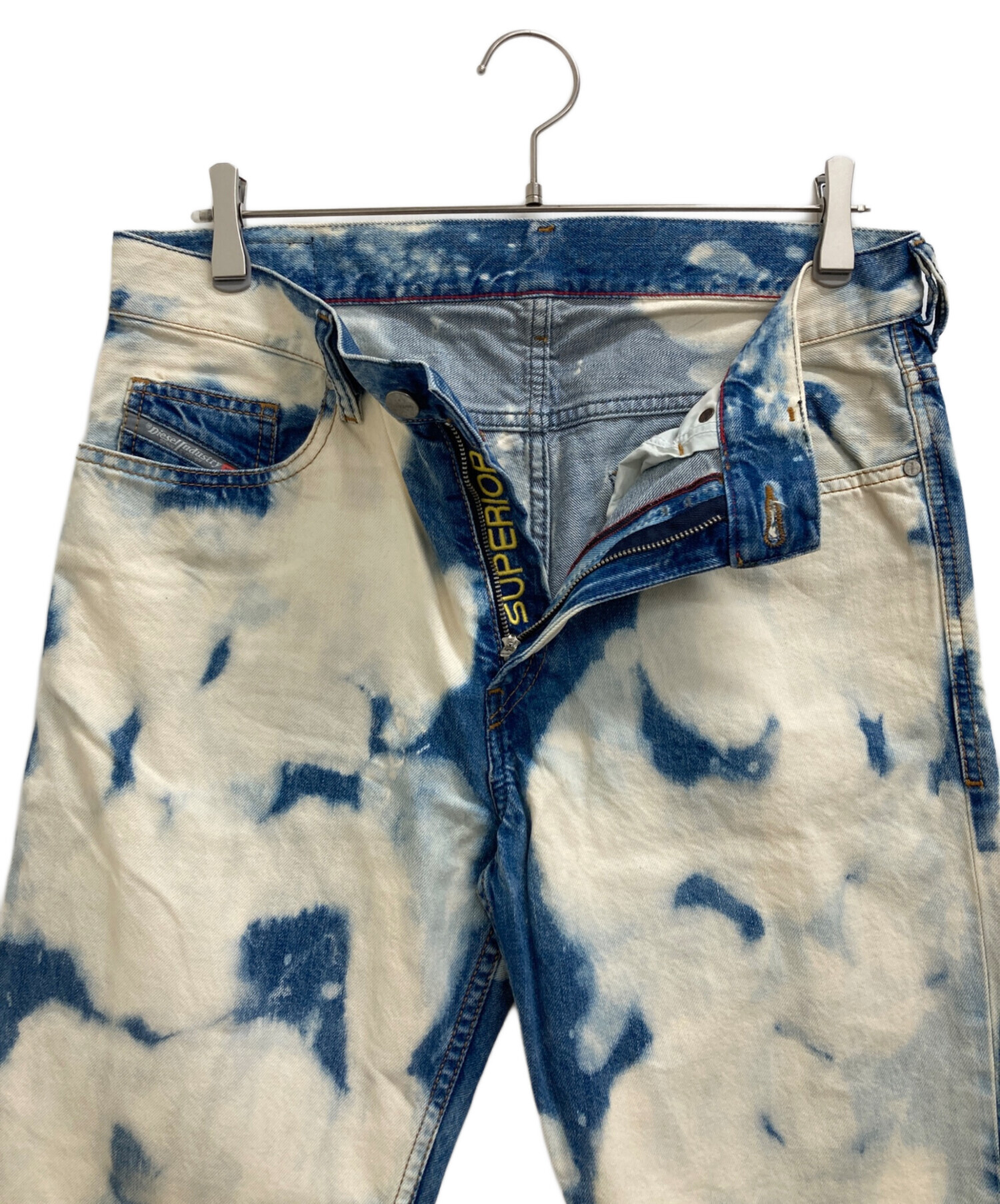 中古・古着通販】DIESEL (ディーゼル) ブリーチ加工デニムパンツ