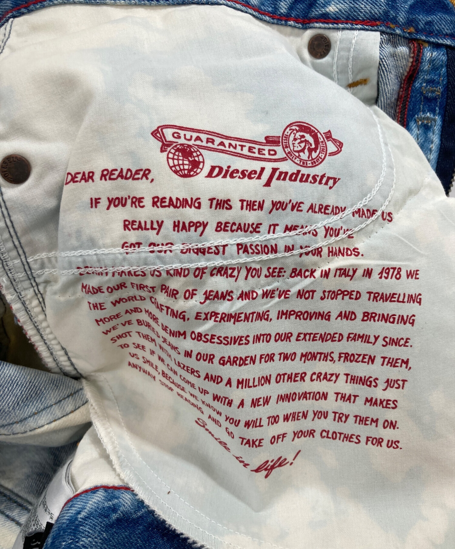 中古・古着通販】DIESEL (ディーゼル) ブリーチ加工デニムパンツ 