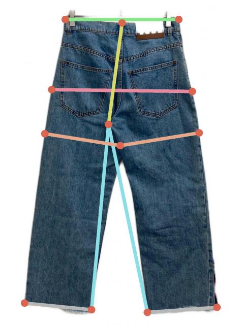 中古・古着通販】MARNI (マルニ) モヘアパッチデニムパンツ インディゴ