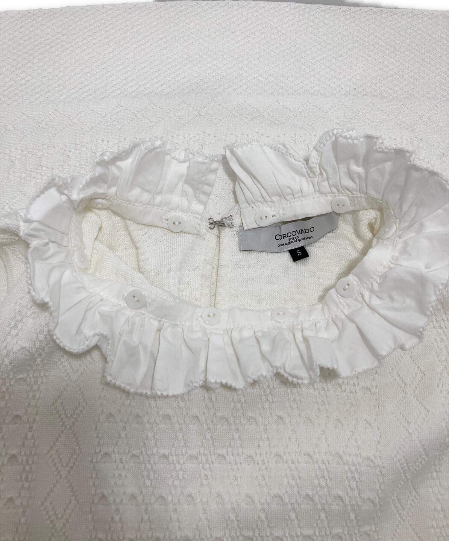 中古・古着通販】corcovado (コルコバード) ニットワンピース ホワイト 