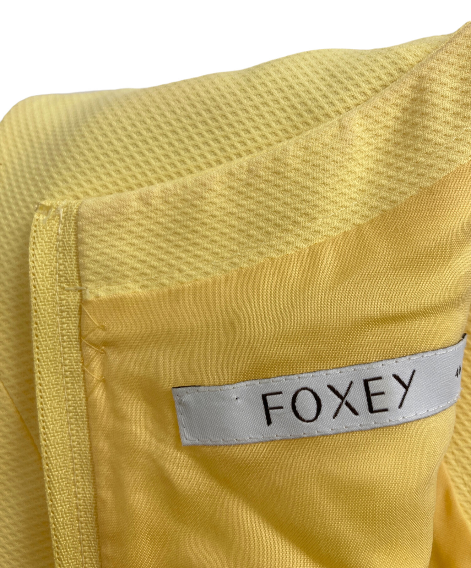 中古・古着通販】FOXEY (フォクシー) ワンピース イエロー サイズ:40