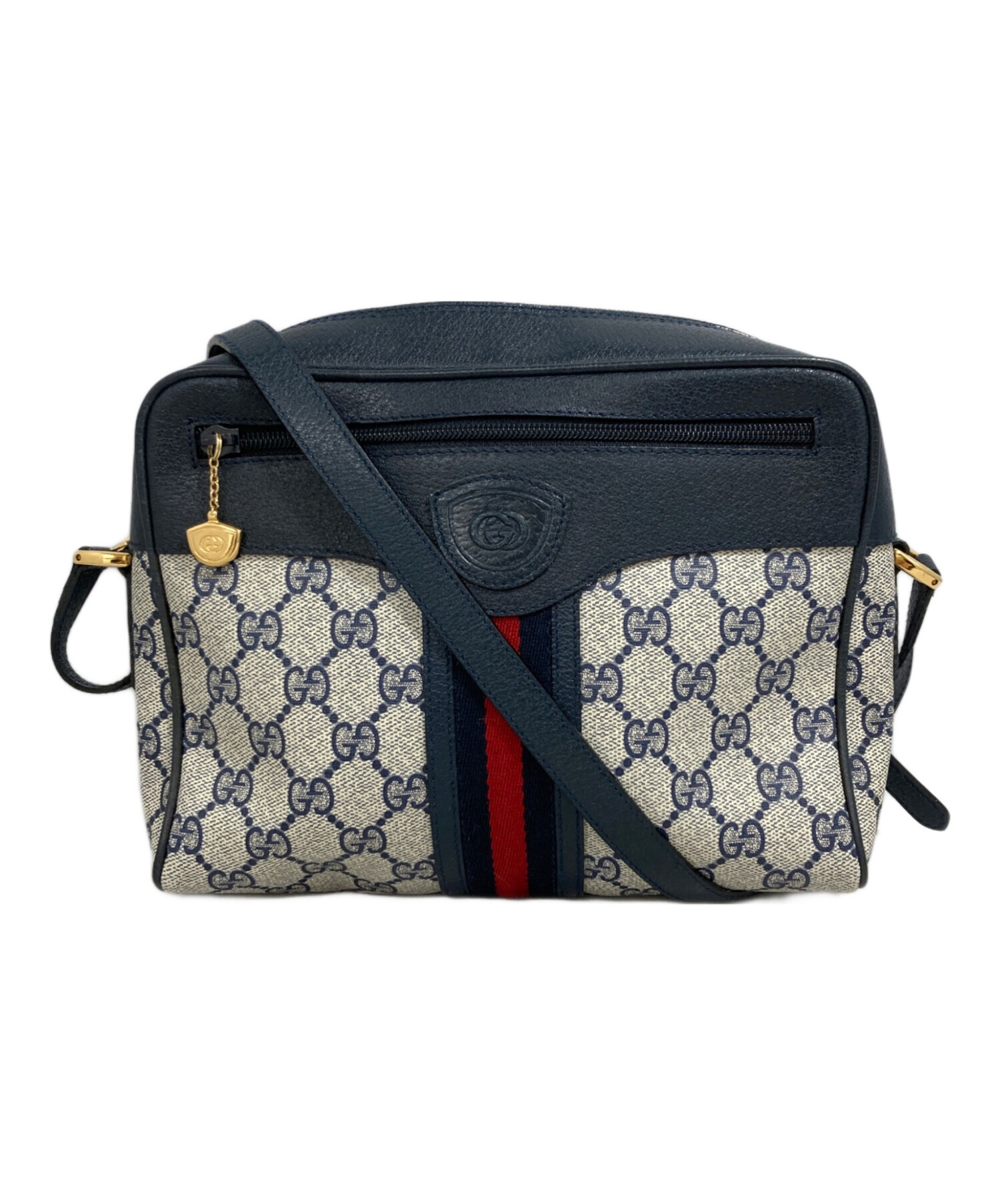 中古・古着通販】GUCCI (グッチ) ショルダーバッグ ネイビー｜ブランド 