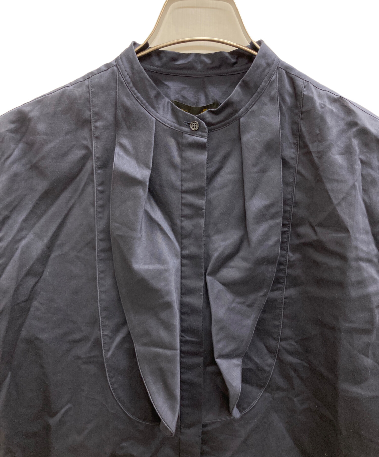 中古・古着通販】DRAWER (ドゥロワー) コットンシルクフリルブラウス