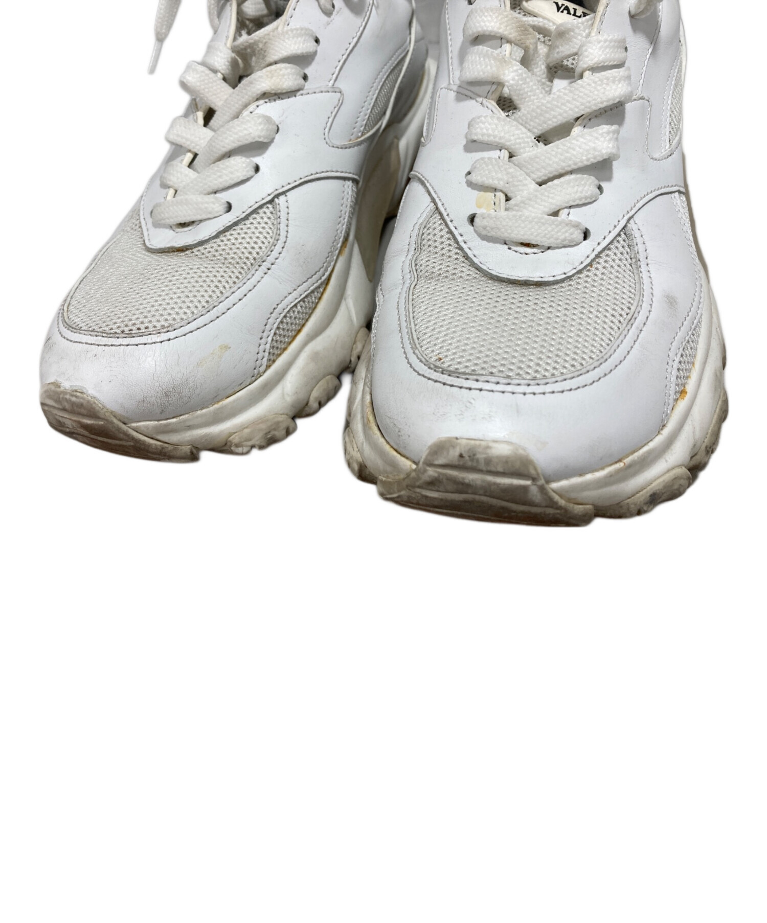 ★Valentino★ヴァレンティノ　ホワイト×シルバー　メンズスニーカー 中古・古着通販】VALENTINO (ヴァレンティノ) ローカットスニーカー