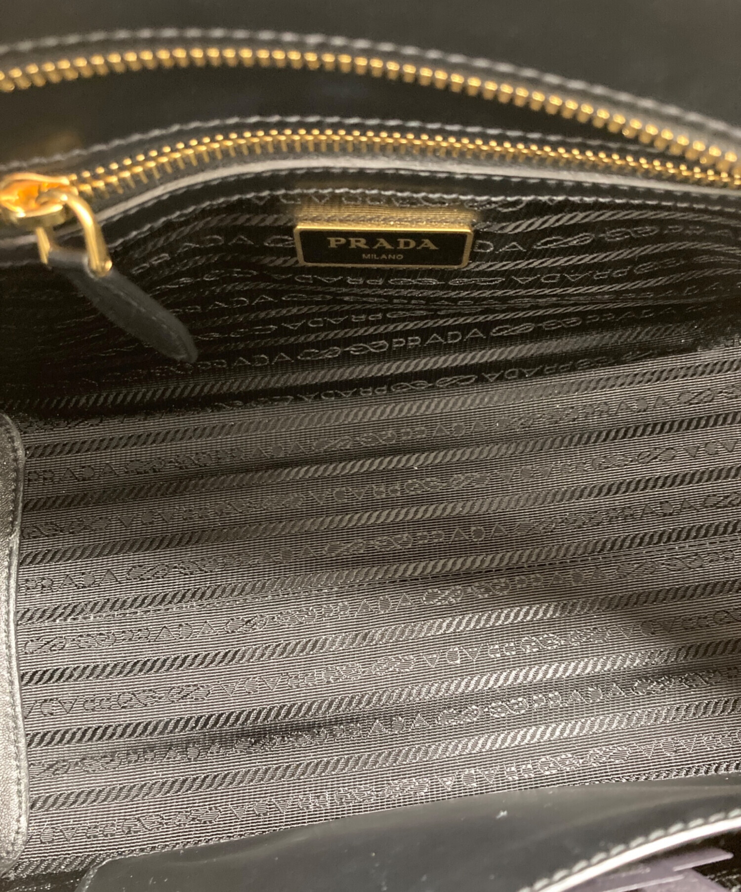 中古・古着通販】PRADA (プラダ) サフィアーノ2WAYバッグ ブラック