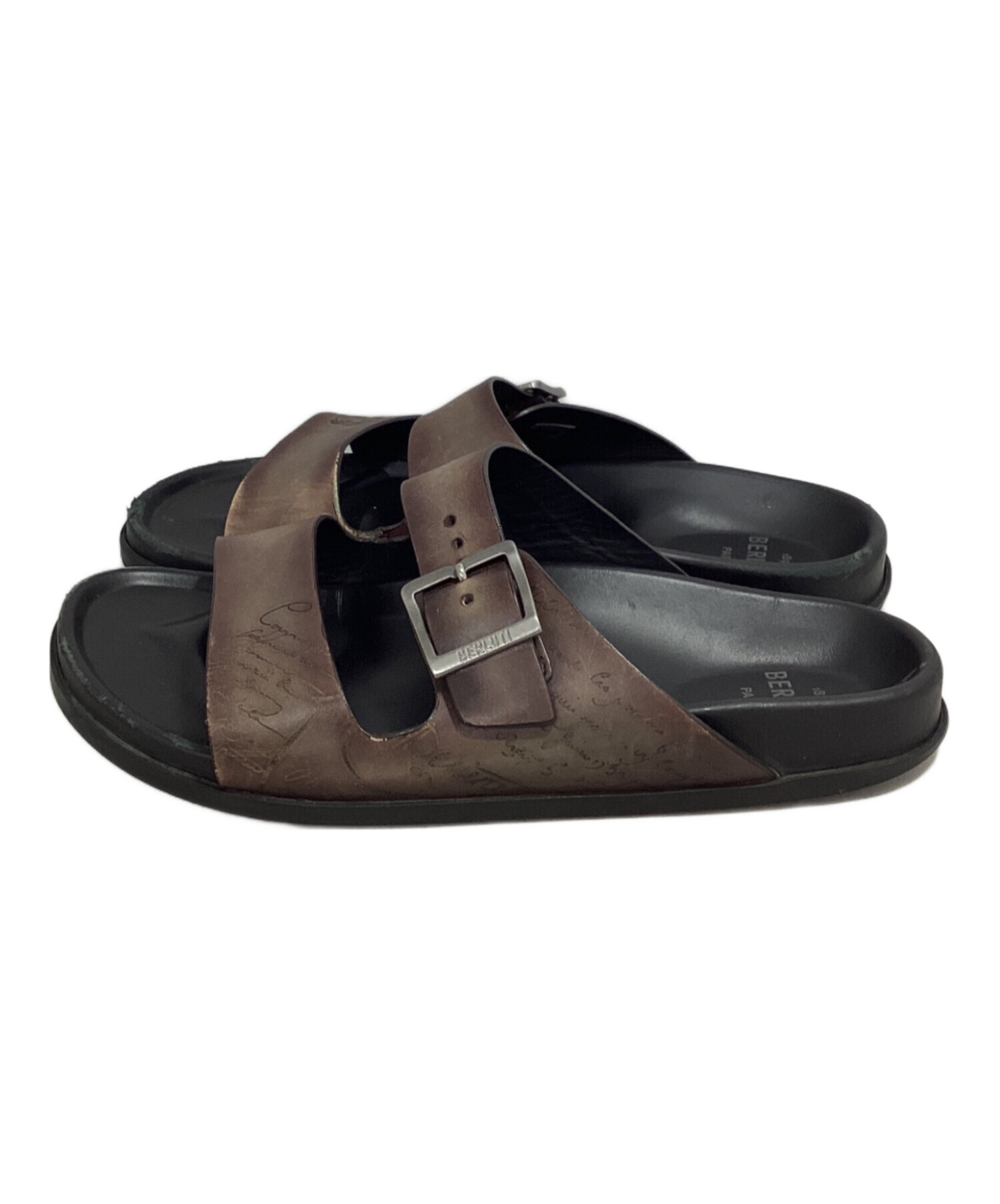 中古・古着通販】Berluti (ベルルッティ) レザーサンダル ブラウン