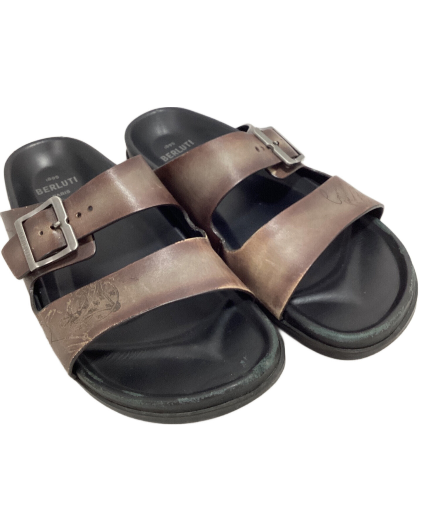 中古・古着通販】Berluti (ベルルッティ) レザーサンダル ブラウン
