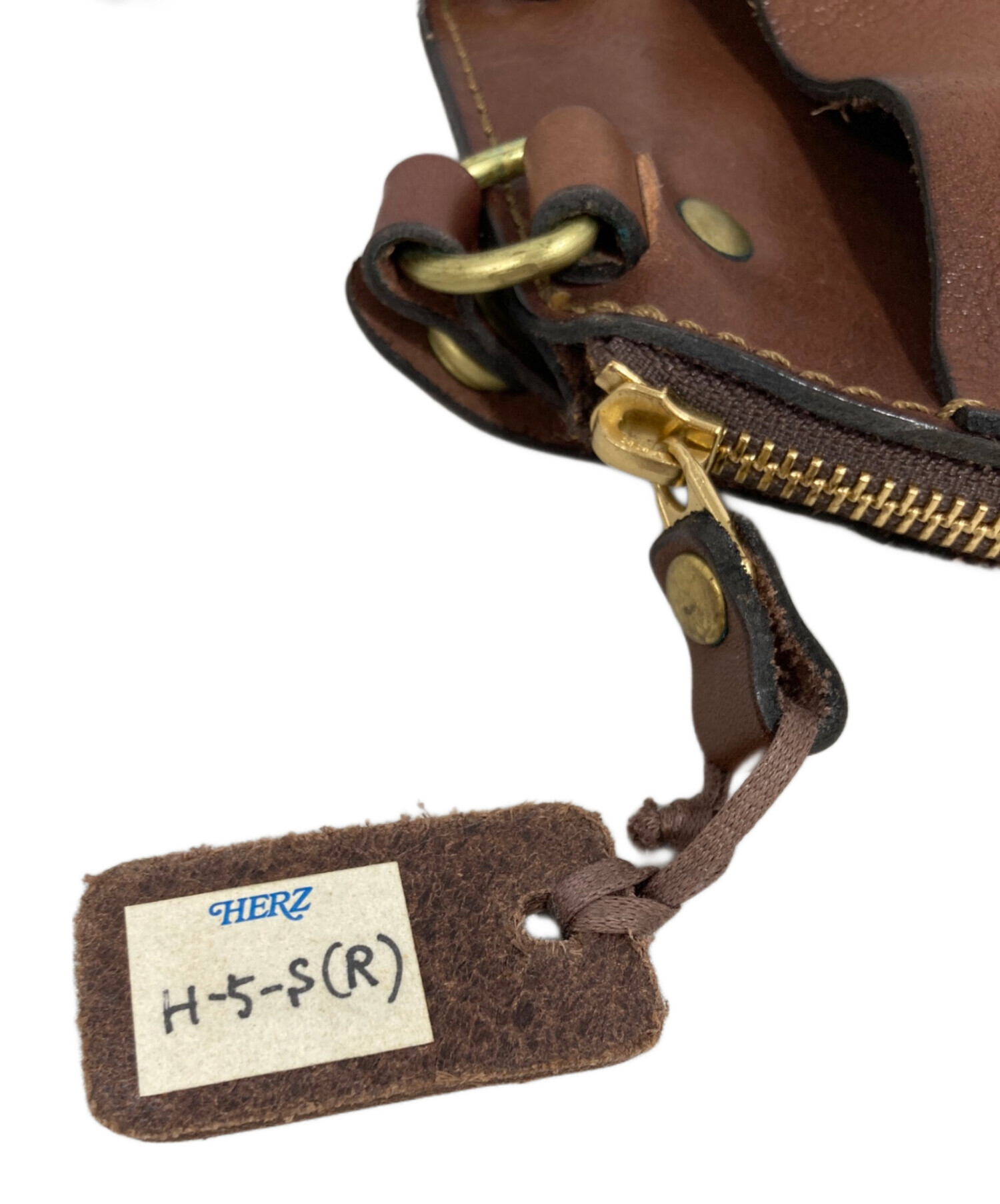 中古・古着通販】Herz (ヘルツ) レザーベルトポーチ ブラウン