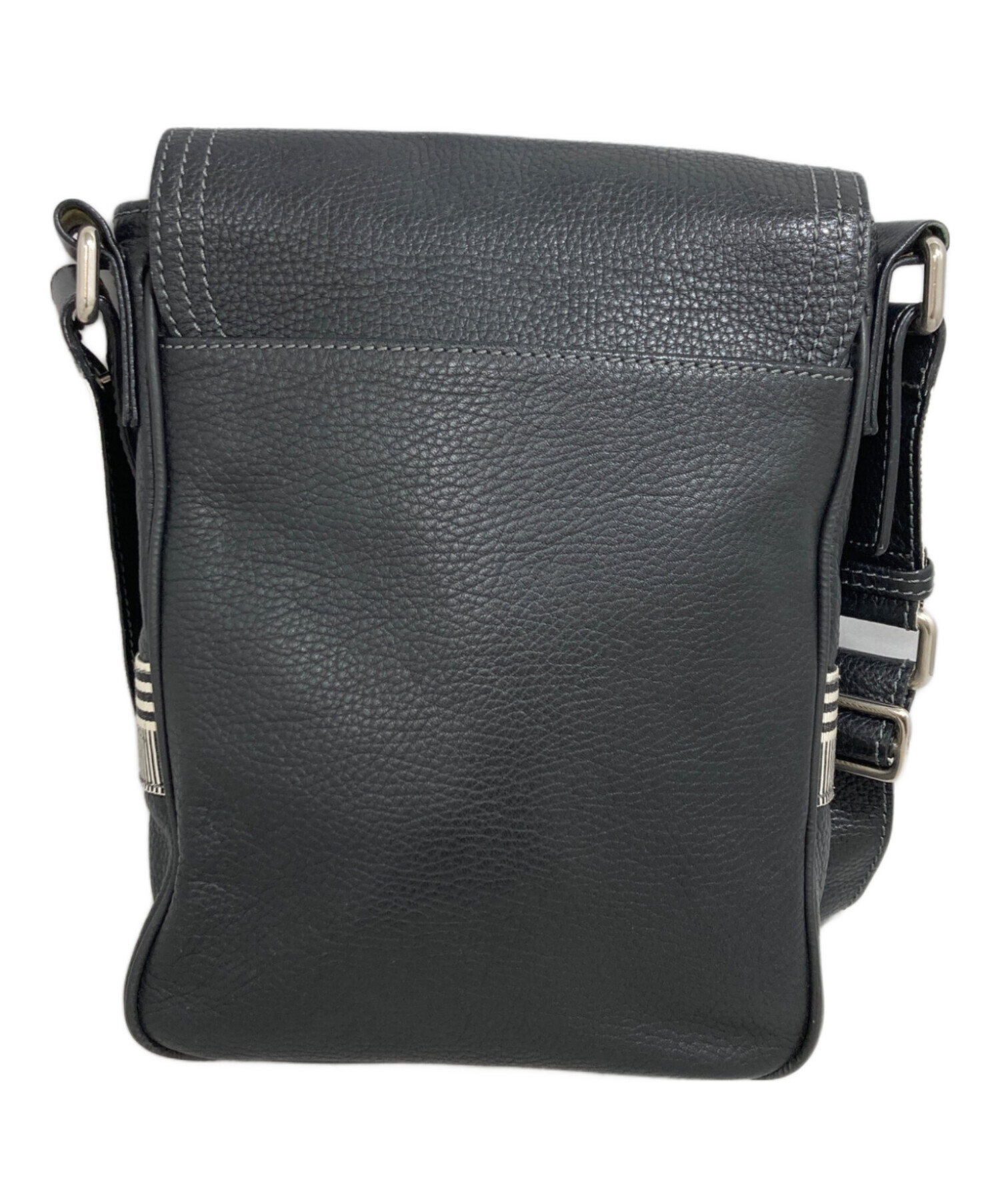 ジバンシー GIVENCHY ショルダーバッグ キャンバス レザー グレー ブラック ブルー 中古 新入荷 OB2494 中古・古着通販】GIVENCHY (ジバンシィ) エンボスロゴ レザー