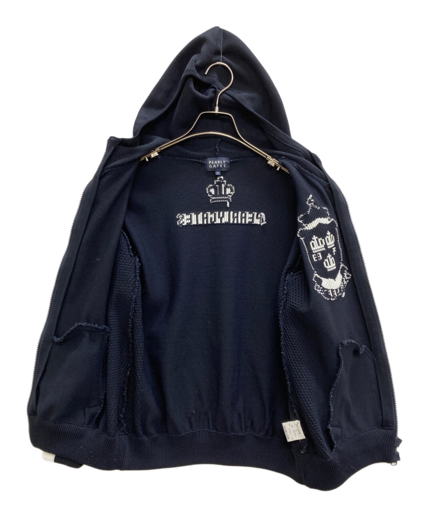 中古・古着通販】PEARLY GATES (パーリーゲイツ) ニットジップパーカー 