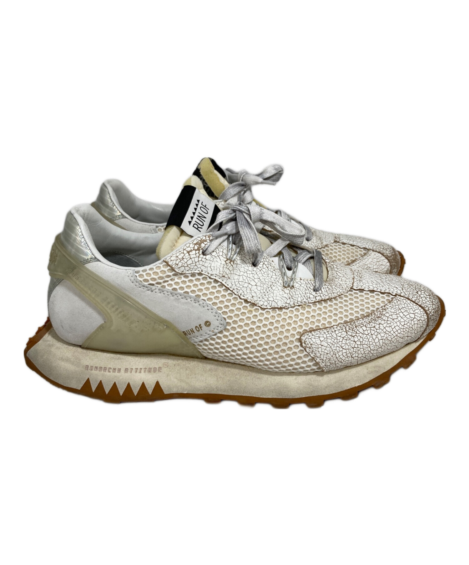 中古・古着通販】RUN OF (ランオブ) スニーカー ホワイト サイズ:42