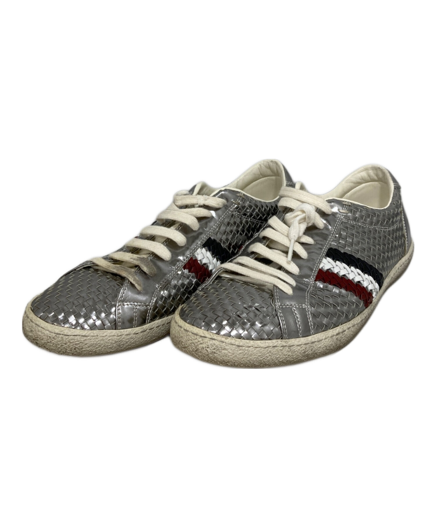 中古・古着通販】MONCLER (モンクレール) スニーカー シルバー サイズ 