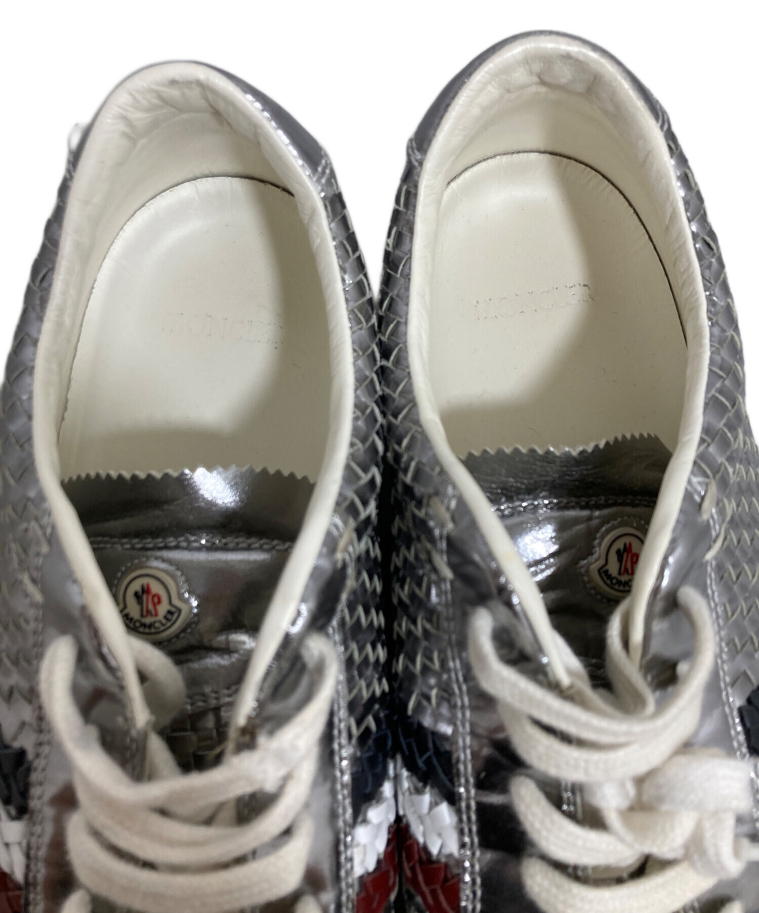 中古・古着通販】MONCLER (モンクレール) スニーカー シルバー サイズ 