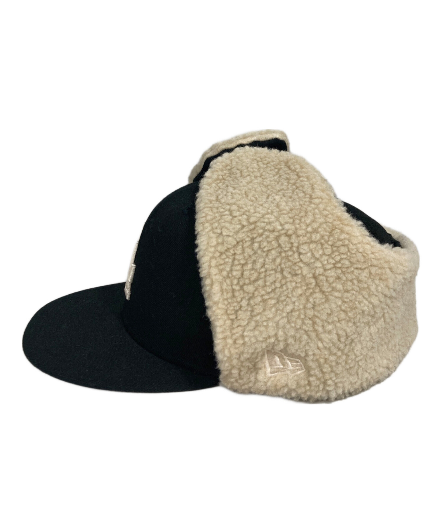 美品 New era フライトキャップ 7 3/8 サイズ 中古・古着通販】New Era (ニューエラ) フライトキャップ ブラック