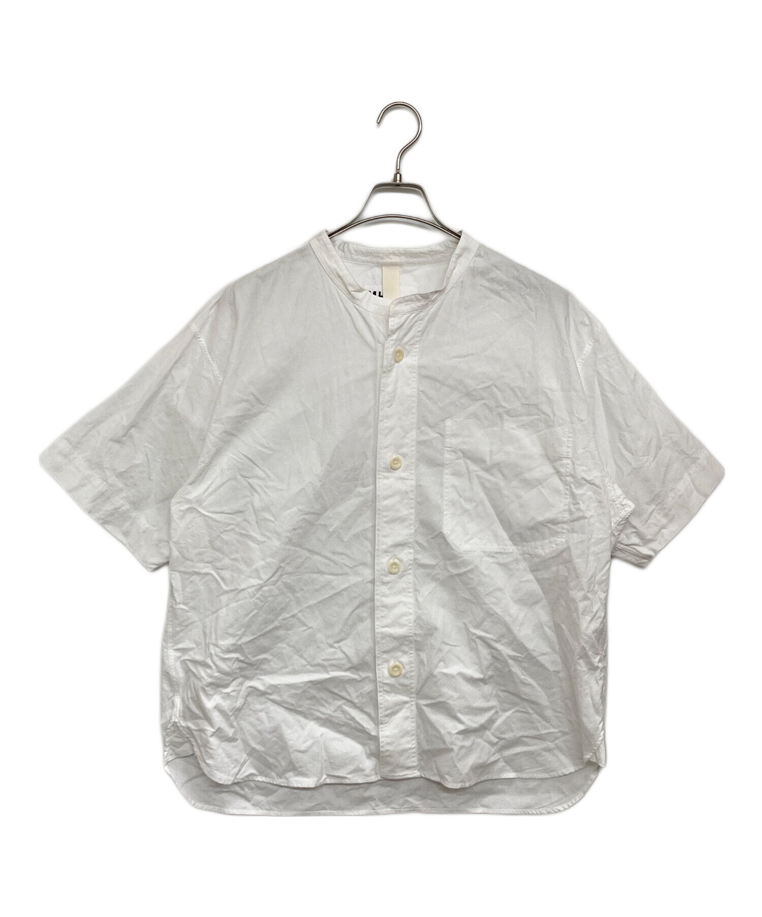 中古・古着通販】MHL (エムエイチエル) 半袖シャツ ホワイト サイズ:L 