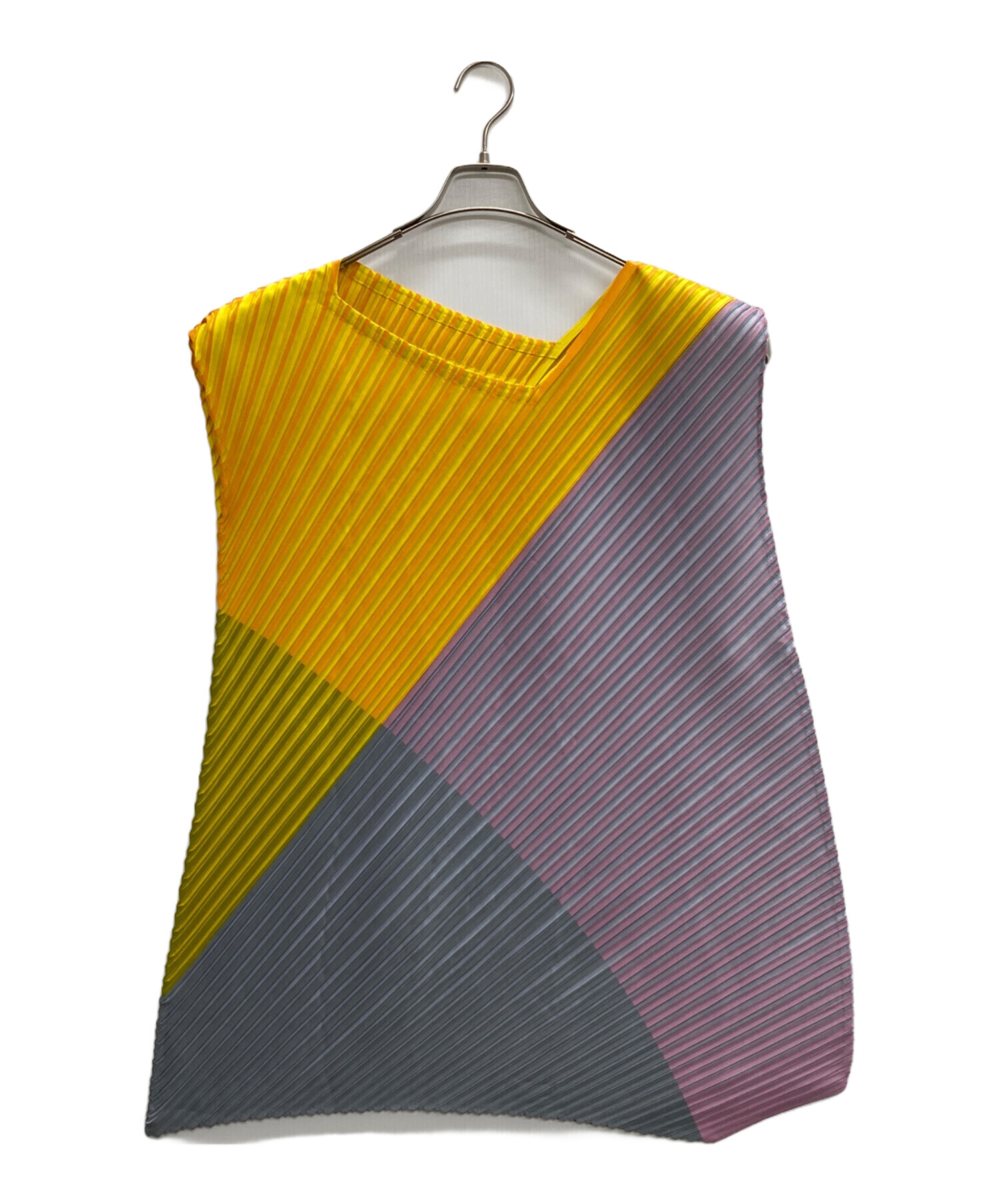 [美品]PLEATS PLEASE ノースリーブチュニック　ロングトップス 中古・古着通販】PLEATS PLEASE (プリーツプリーズ) ノースリーブ