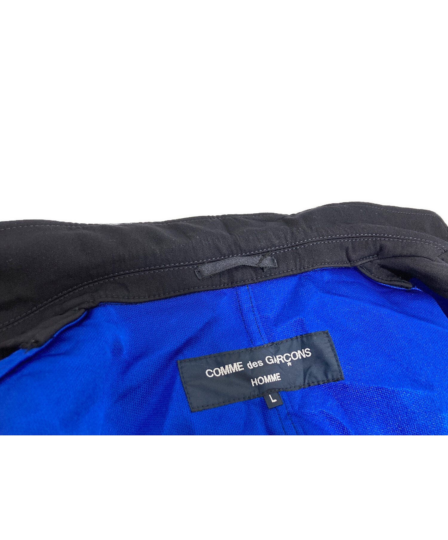 comme des garcons ネイビー コットン テーラードジャケット M 中古・古着通販】COMME des GARCONS HOMME (コムデギャルソン オム