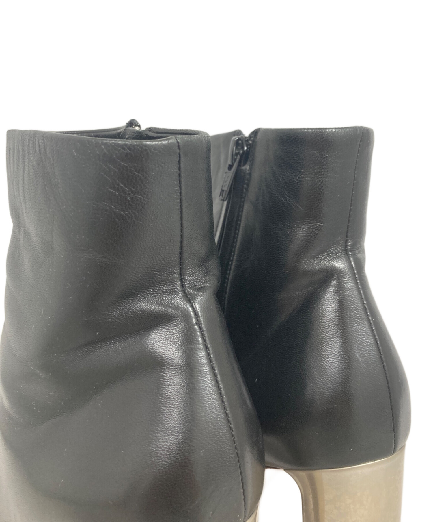 CELINE メタルヒールブーツ サイズ36 中古・古着通販】CELINE (セリーヌ) メタルヒールショートブーツ