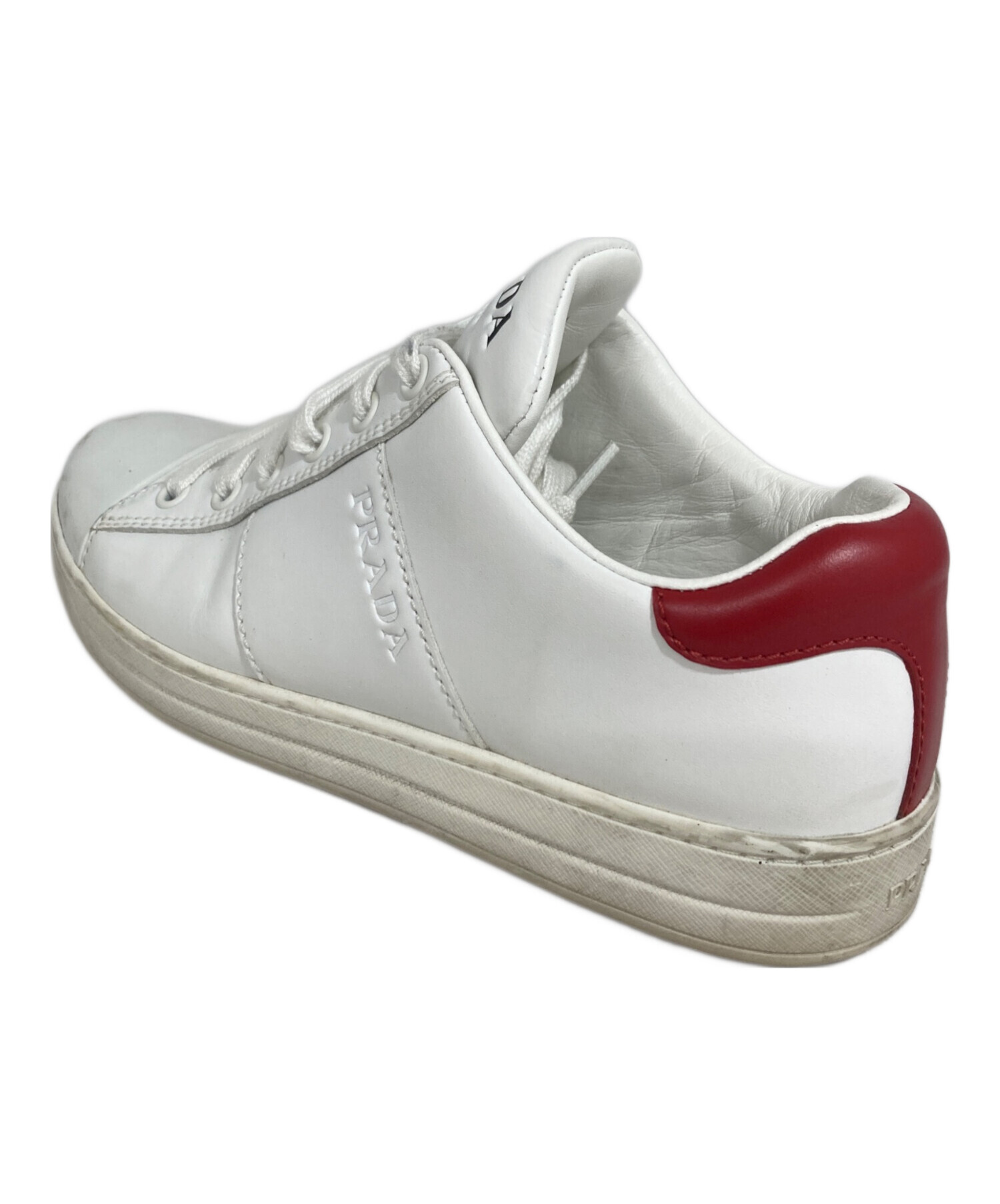 中古・古着通販】PRADA (プラダ) スニーカー ホワイト サイズ:36.5 