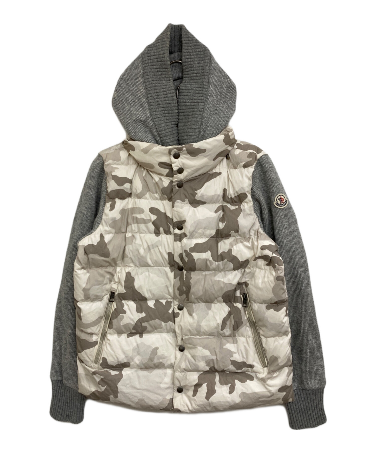 中古・古着通販】MONCLER (モンクレール) ニット切替ダウンジャケット 