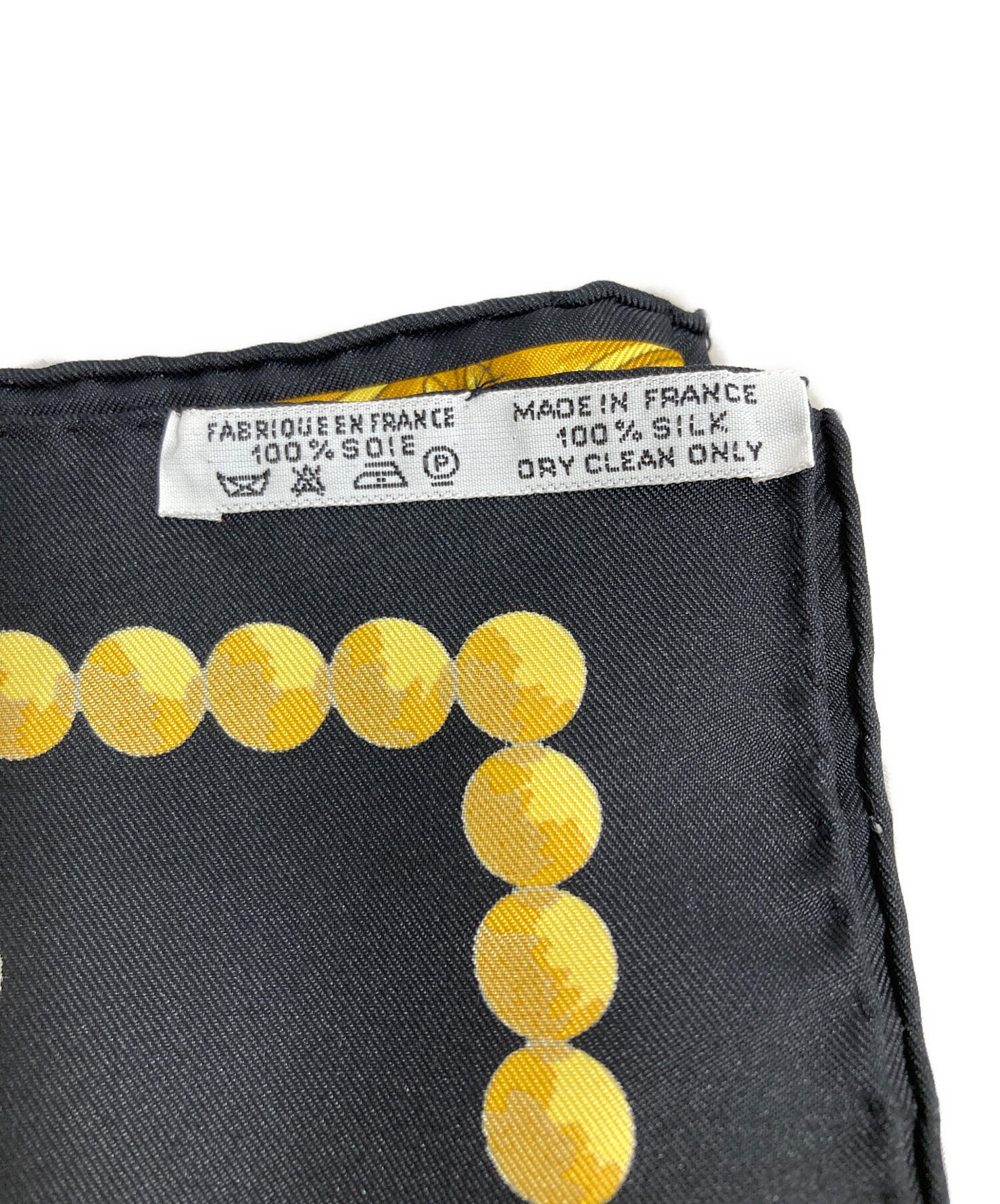 中古・古着通販】HERMES (エルメス) シルクスカーフ ブラック