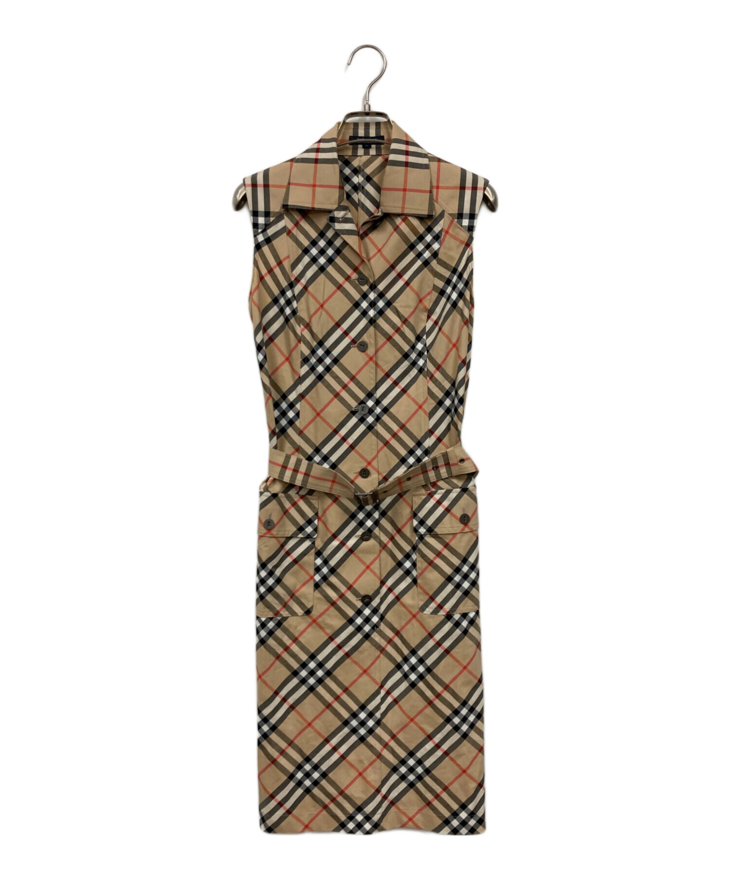 最終値下げ！バーバリー　ノースリーブワンピース 10y タグ付き BURBERRY - バーバリー ノースリーブワンピース 98cm キッズ 女児