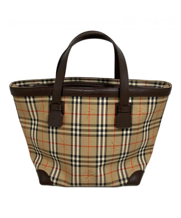 中古・古着通販】BURBERRY (バーバリー) ノバチェックハンドバッグ