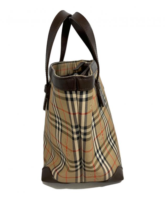 中古・古着通販】BURBERRY (バーバリー) ノバチェックハンドバッグ 