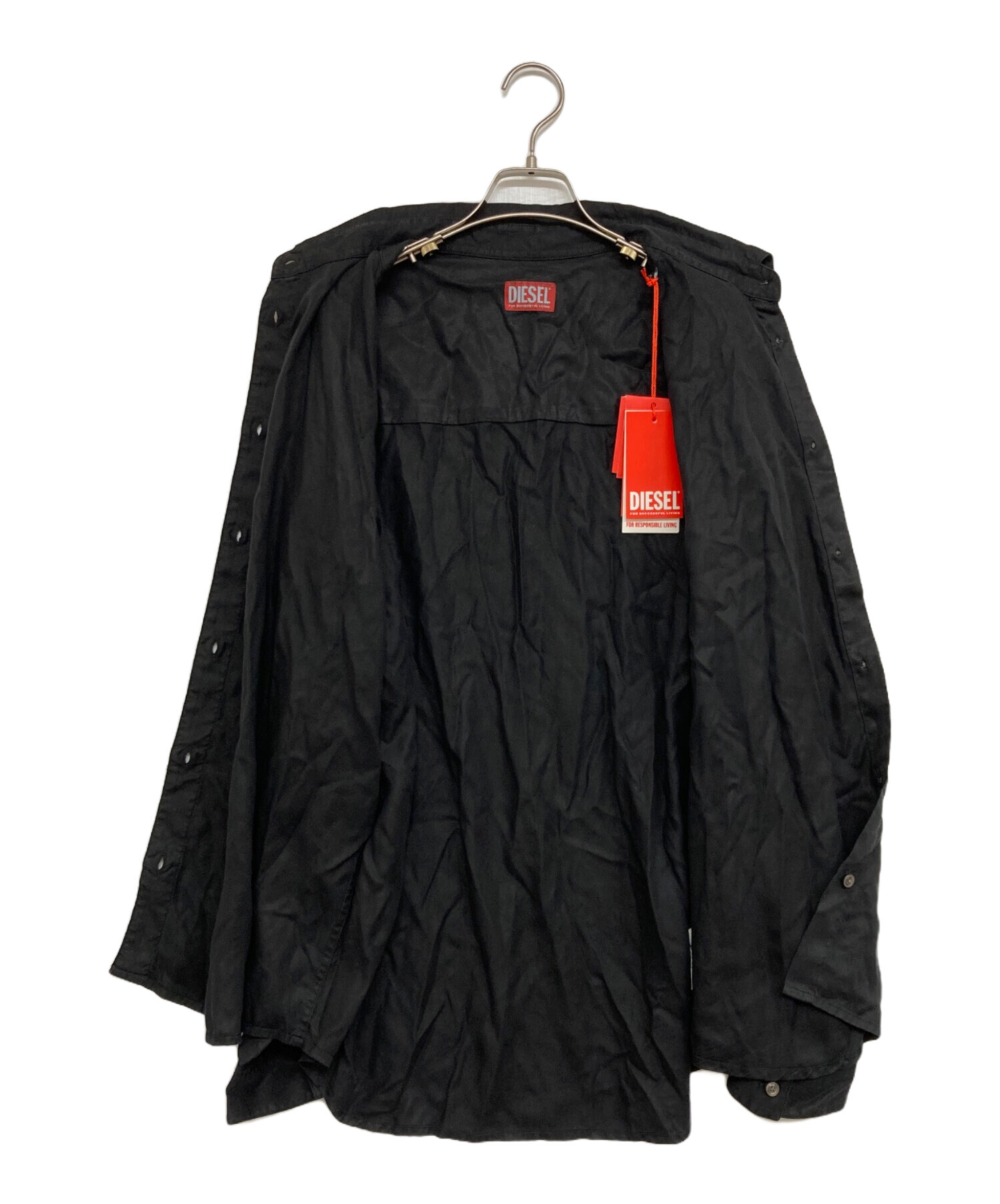 中古・古着通販】DIESEL (ディーゼル) シャツ ブラック サイズ:42 未 