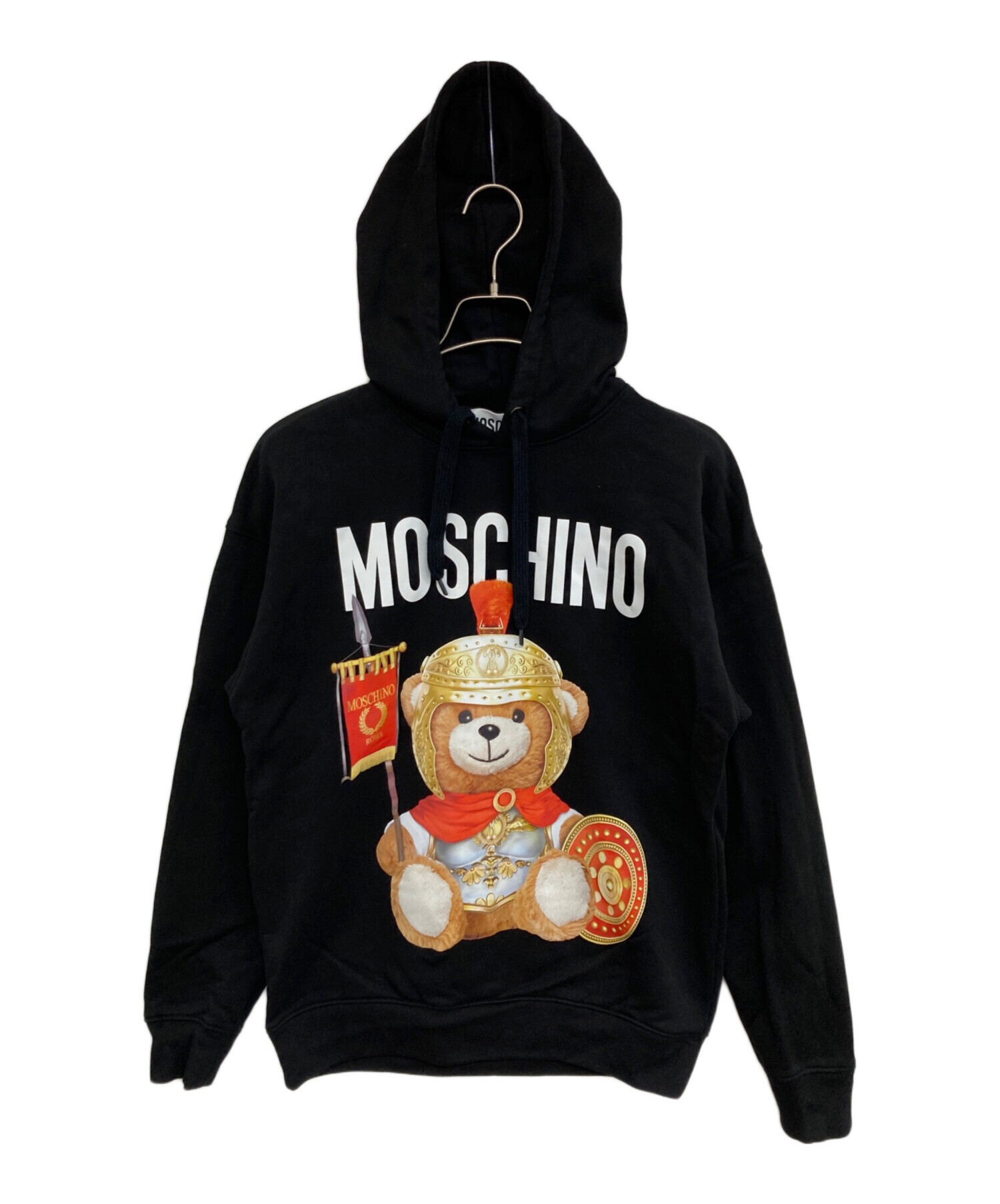 MOSCHINO スウェットパーカー 中古・古着通販】MOSCHINO (モスキーノ) パーカー ブラック サイズ