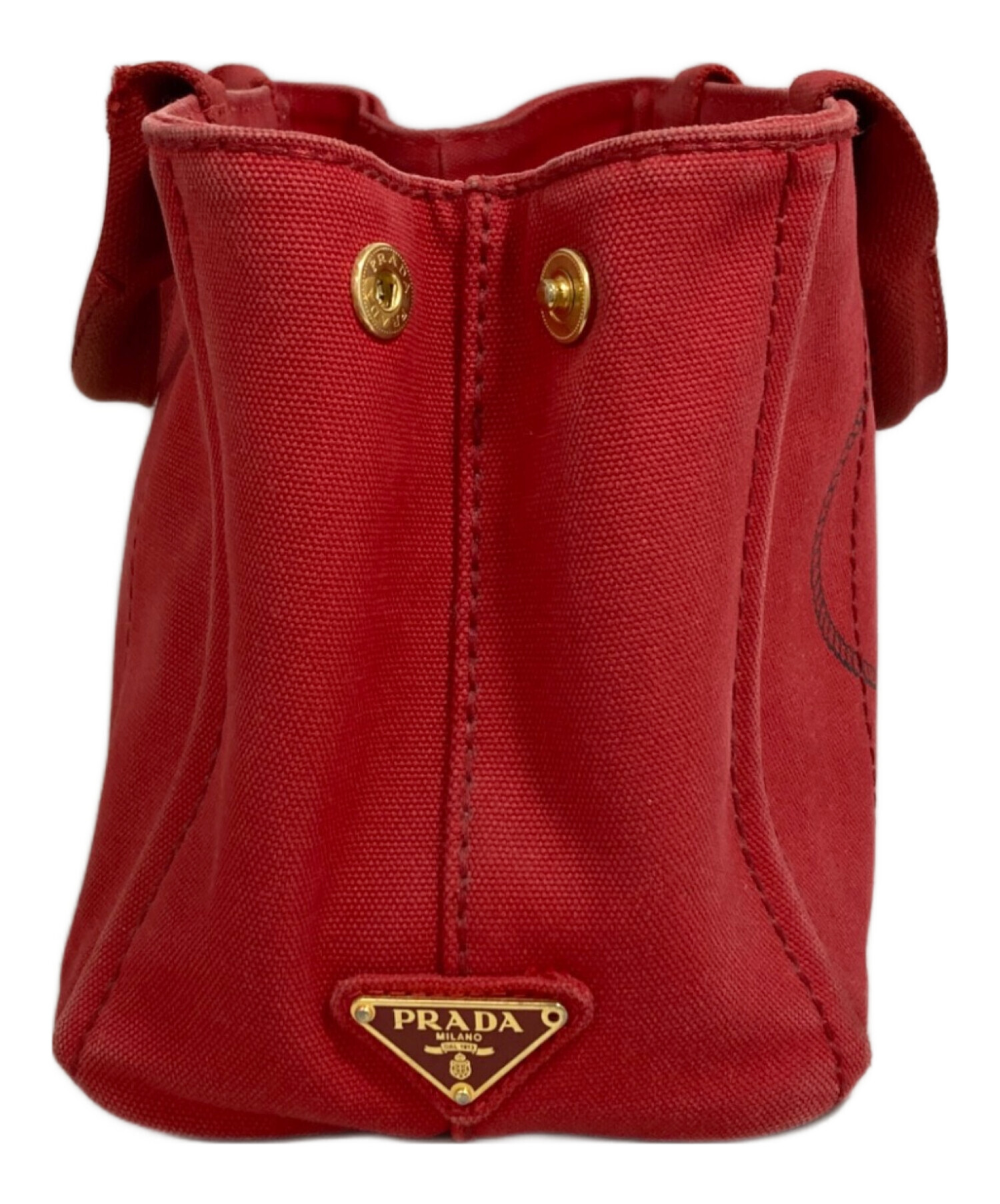 中古・古着通販】PRADA (プラダ) カナパミニハンドバッグ レッド 