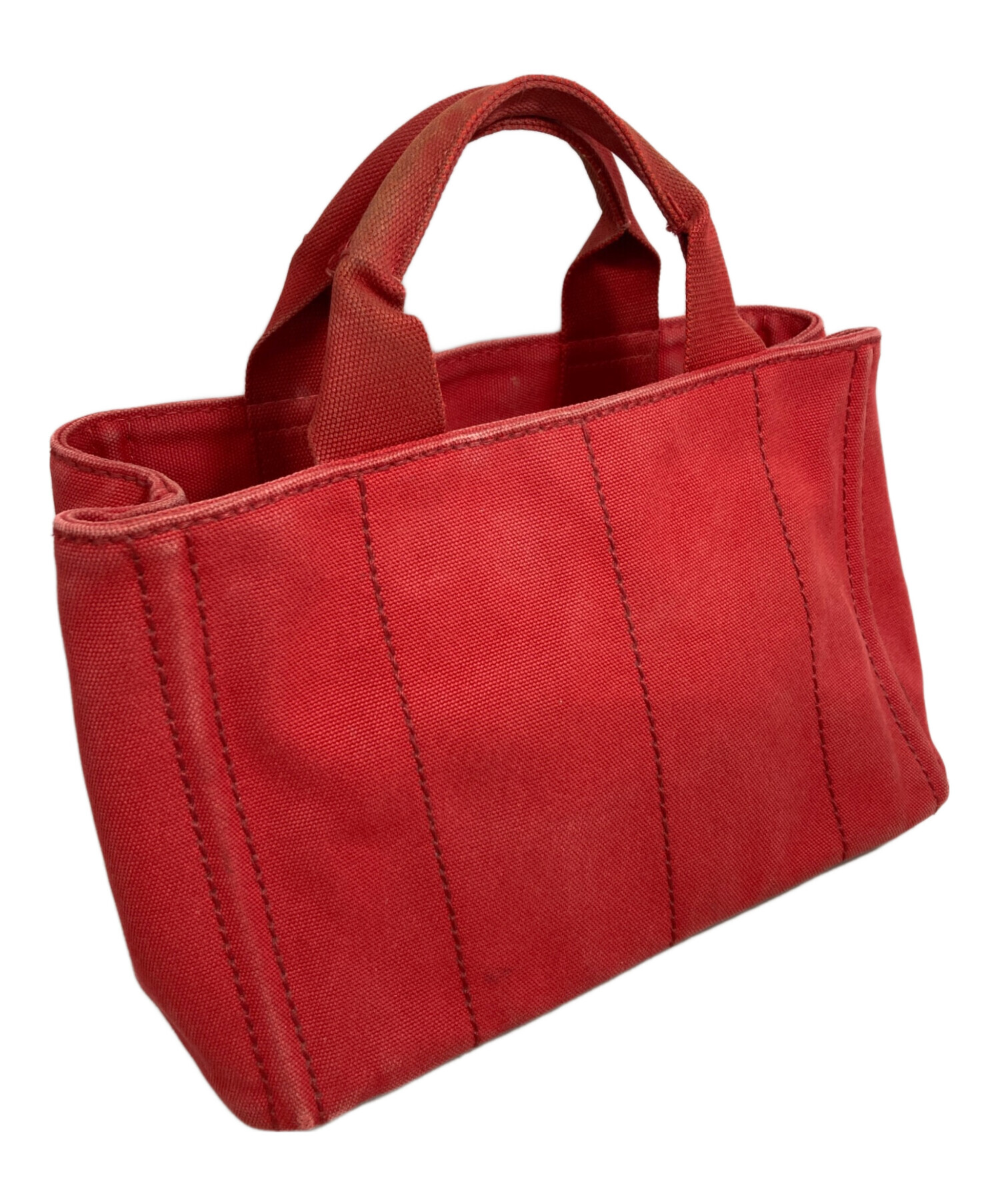中古・古着通販】PRADA (プラダ) カナパミニハンドバッグ レッド