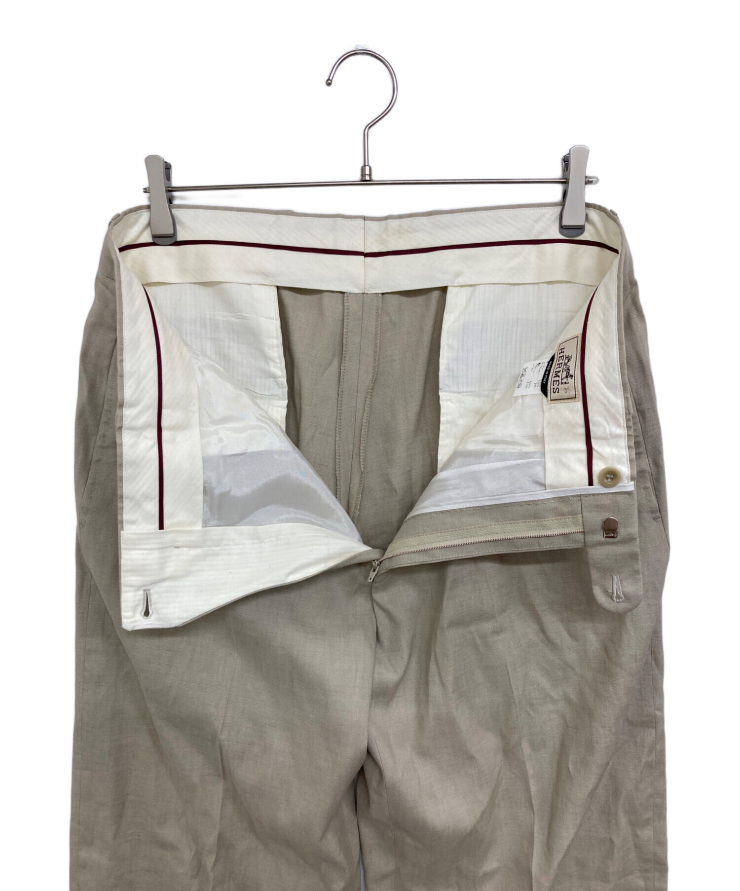 中古・古着通販】HERMES (エルメス) スラックス ベージュ サイズ:52