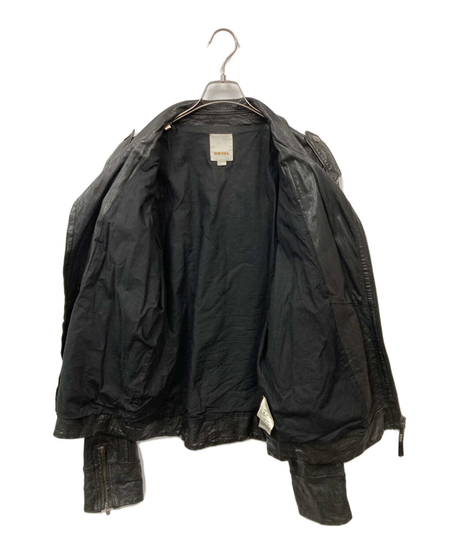 中古・古着通販】DIESEL (ディーゼル) スタッズライダースジャケット