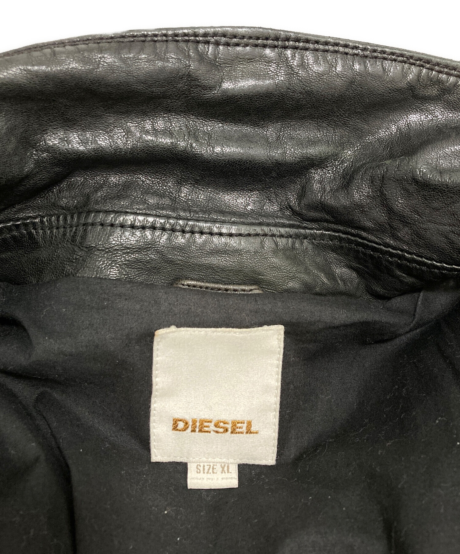 中古・古着通販】DIESEL (ディーゼル) スタッズライダースジャケット