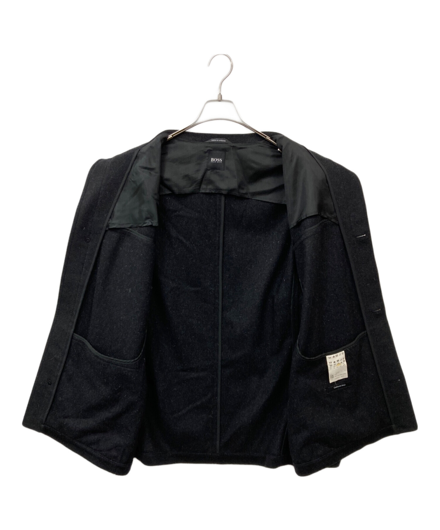 hugo boss ダークパープル カシミア80混ソフトジャケット　52 楽天市場】HUGO BOSS (ヒューゴボス) カシミヤ混 シングル チェスター