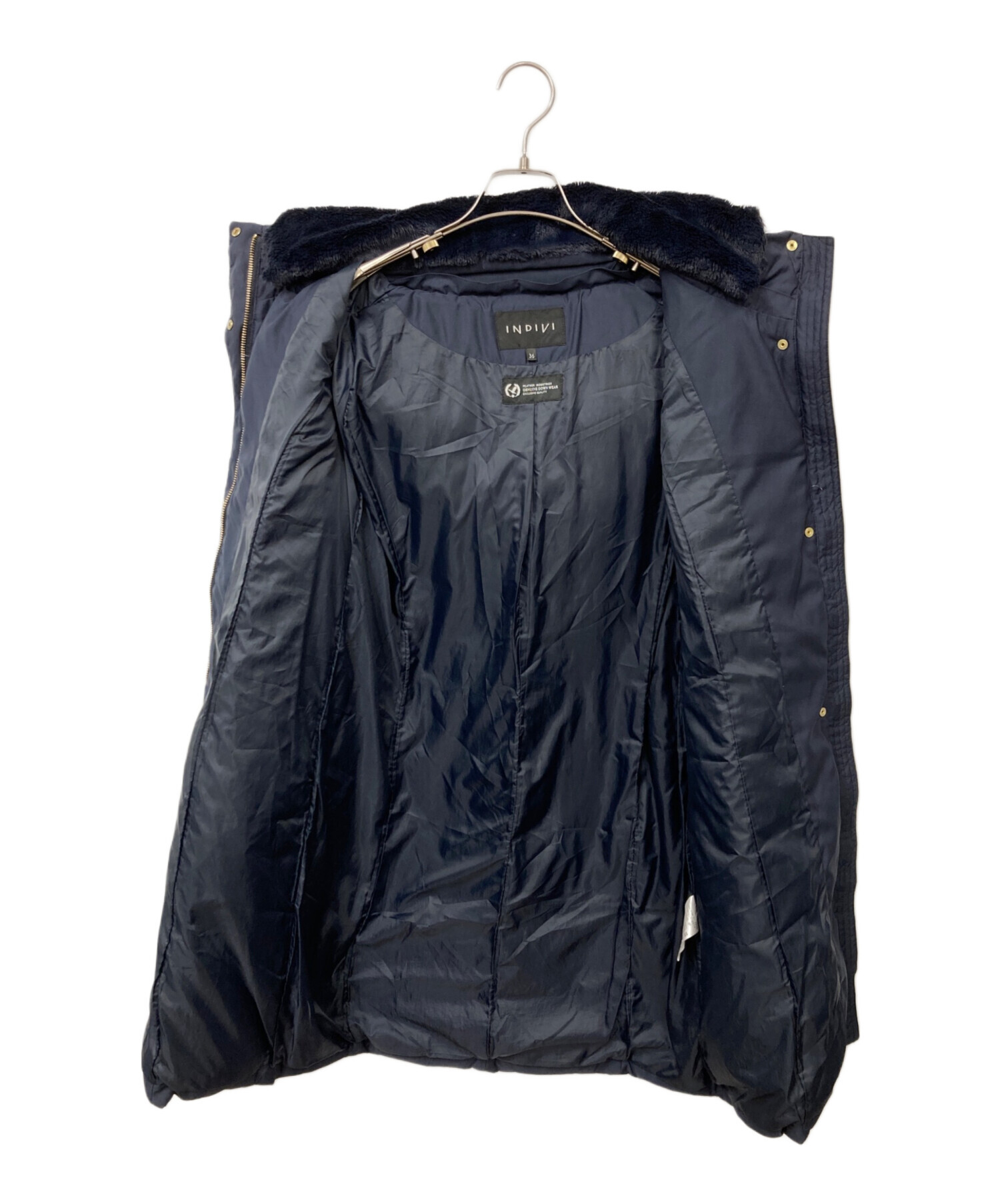 中古・古着通販】INDIVI (インディヴィ) ダウンコート ネイビー サイズ